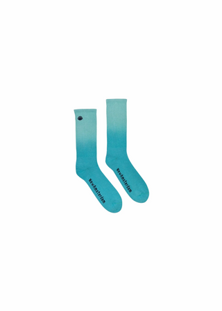 GRADIENT LOGO SOCKS MARINE BLUE DIP DYE