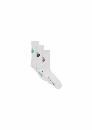 LOGO SOCKS 3-PACK WHITE