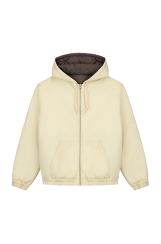 REVERSIBLE HOODED JACKET CREAM