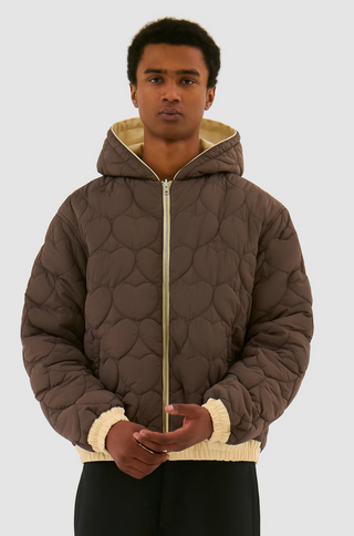 REVERSIBLE HOODED JACKET CREAM