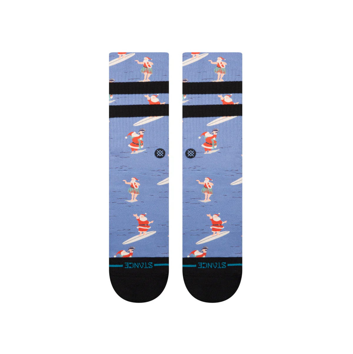 SURFING SANTA SOCKS BLUE