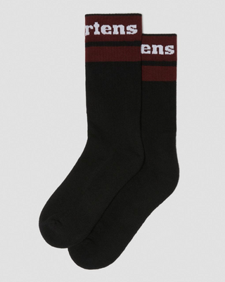 ATHLETIC LOGO COTTON BLEND SOCKS BLACK