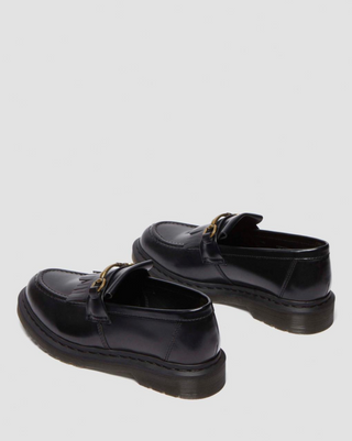 ADRIAN SMOOTH LEATHER TASSEL LOAFERS BLACK