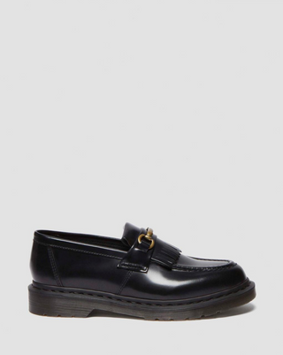 ADRIAN SMOOTH LEATHER TASSEL LOAFERS BLACK