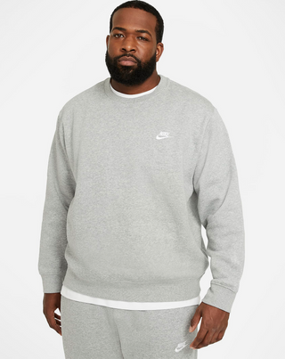 CLUB FLEECE CREW GREY HEATHER