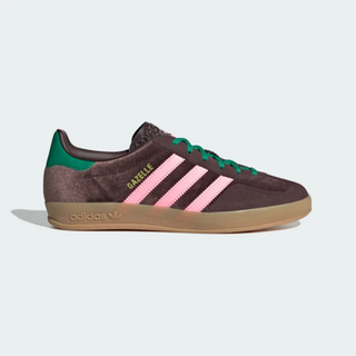 GAZELLE INDOOR DARK BROWN / GLOW PINK / COURT GREEN W