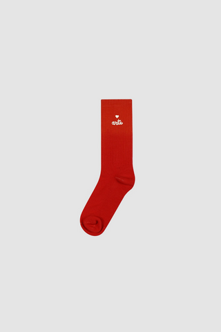 HEART LOGO SOCKS RED