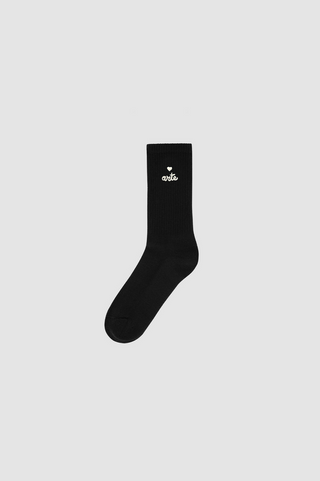 HEART LOGO SOCKS BLACK