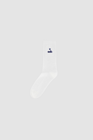 HEART LOGO SOCKS WHITE