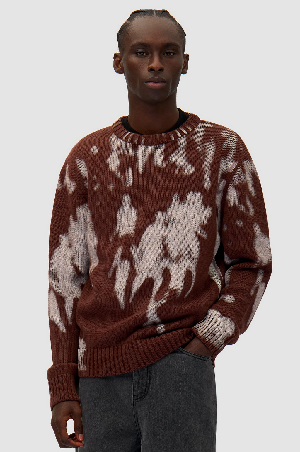 PEOPLE KNIT SWEATER BROWN