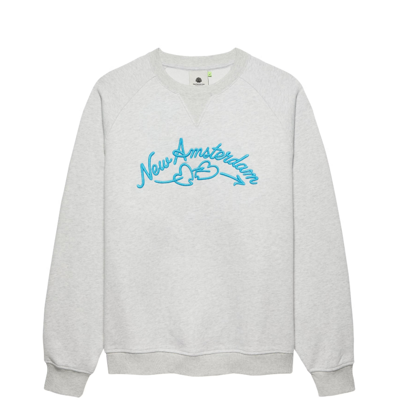 LOVE CONNECT CREWNECK SWEATER GREY MELANGE