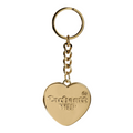 HEART KEYCHAIN ZINC ALLOY GOLD