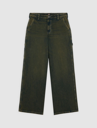 X-LOOSE DENIM CARPENTER GREEN