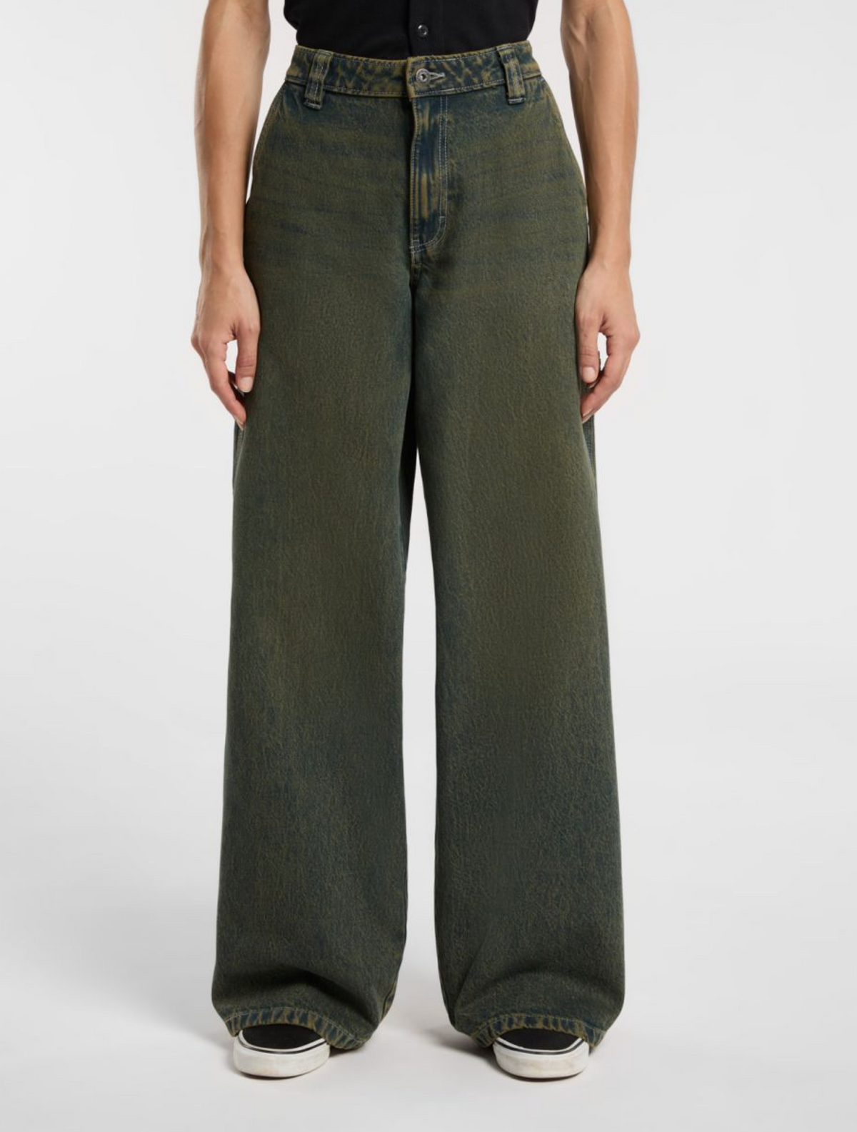 X-LOOSE DENIM CARPENTER GREEN