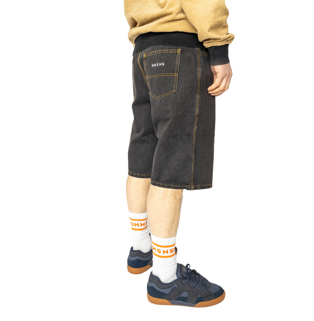 BIGFOOT SHORT BLACK WASHED DENIM
