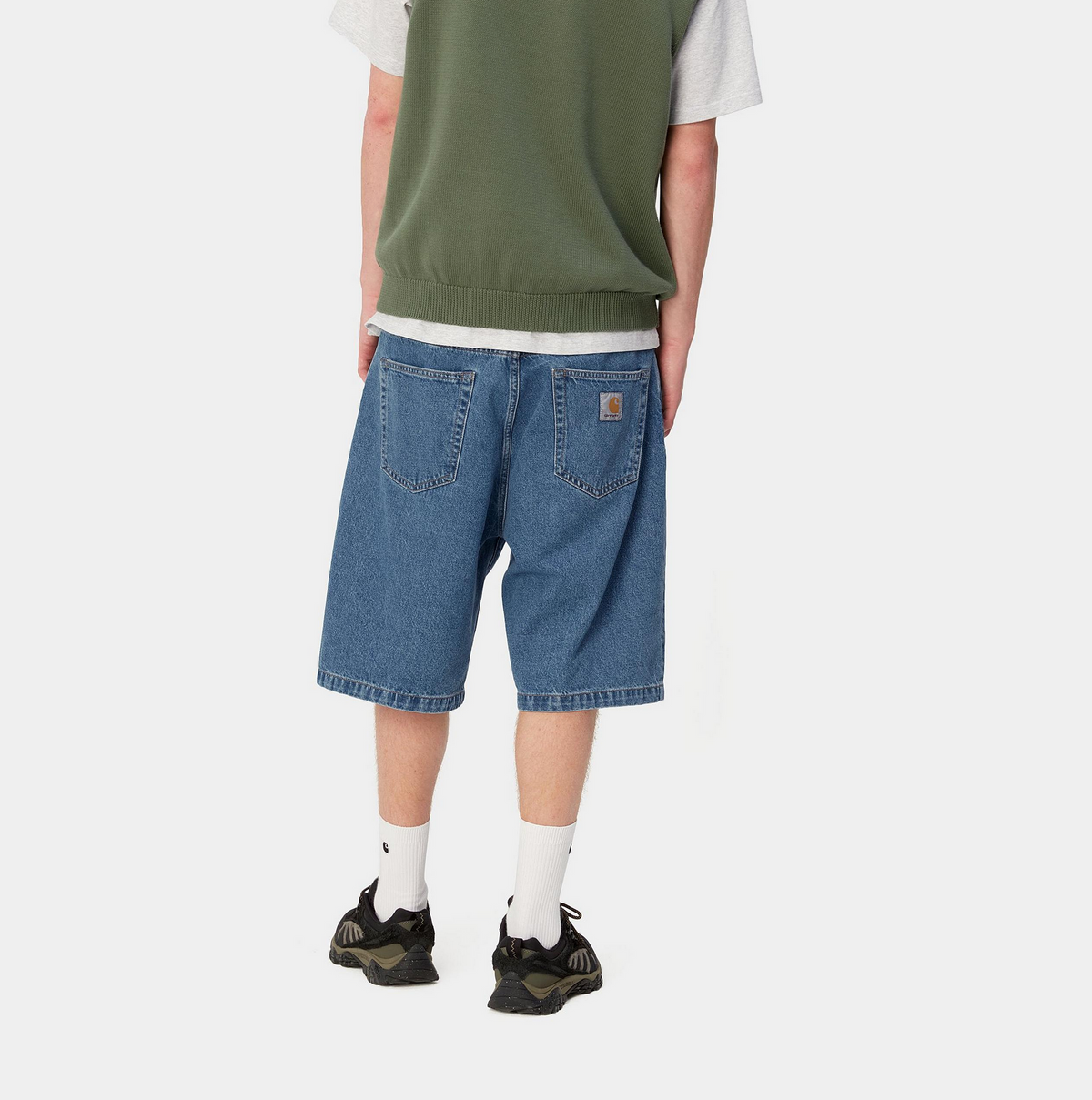 LANDON SHORT BLUE HEAVY STONE WASH