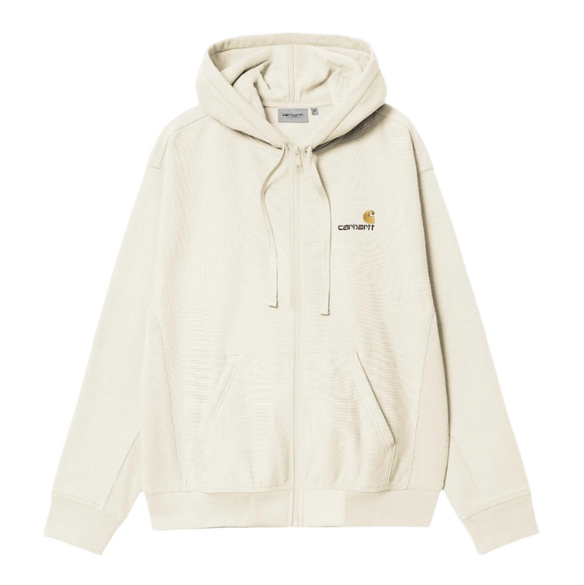 HOODED AMERICAN SCRIPT JACKET NATURAL