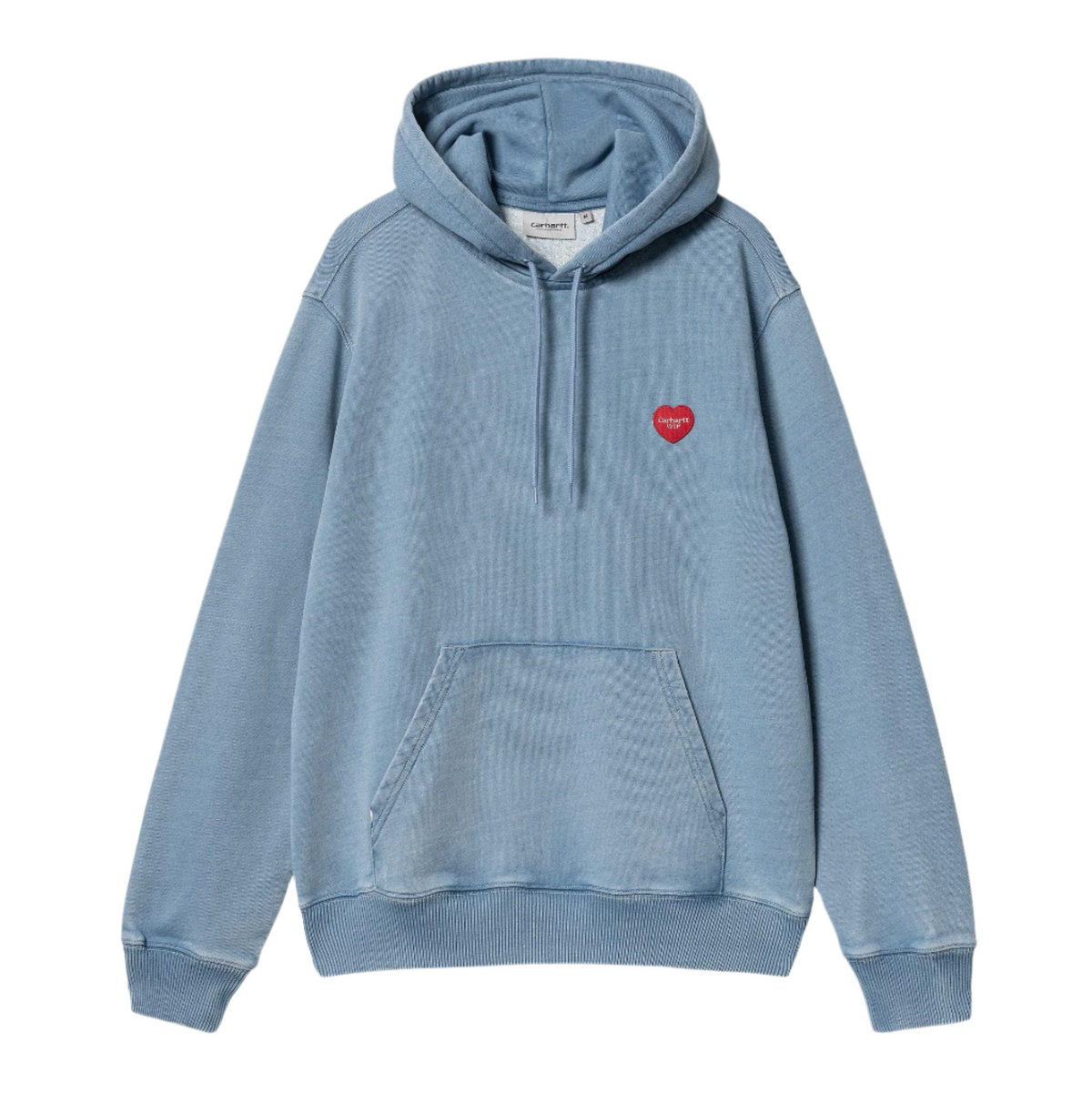 HOODED INGO SWEAT LIGHT BLUE GARMENT DYED