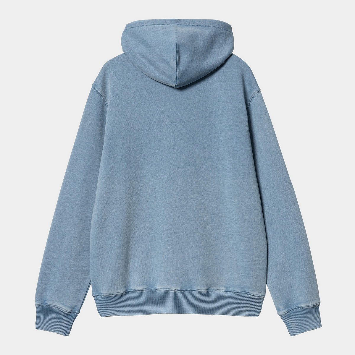 HOODED INGO SWEAT LIGHT BLUE GARMENT DYED