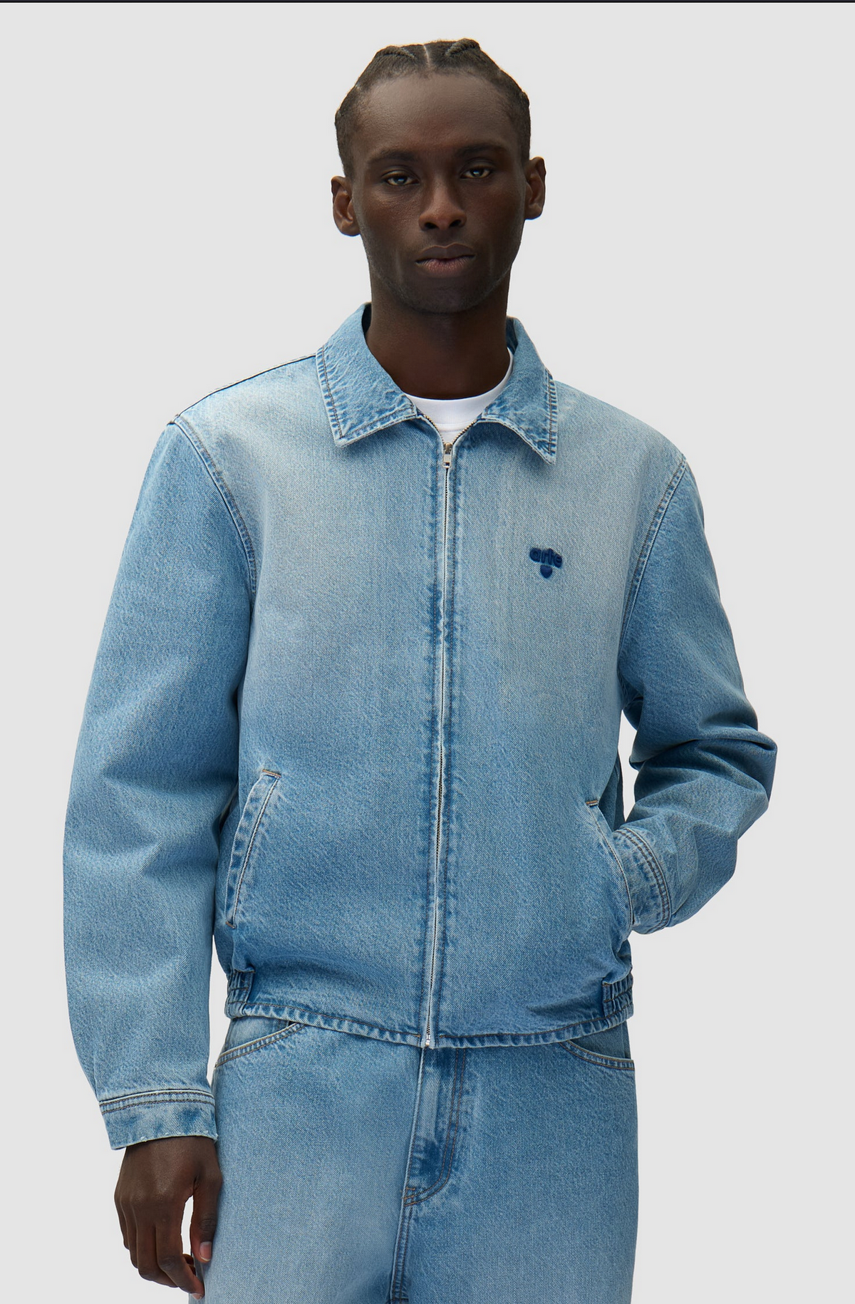 HEART LOGO JACKET BLEACH