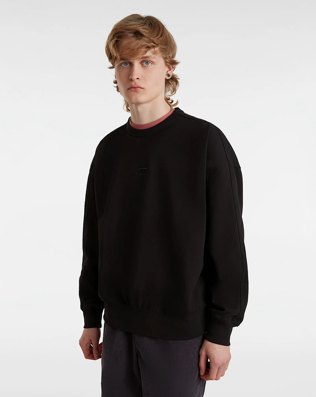 PREMIUM LOGO CREW SWEATSHIRT BLACK