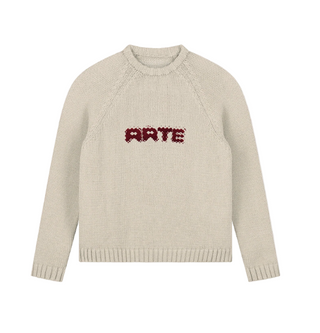 PIXEL FRONT KNIT CREAM
