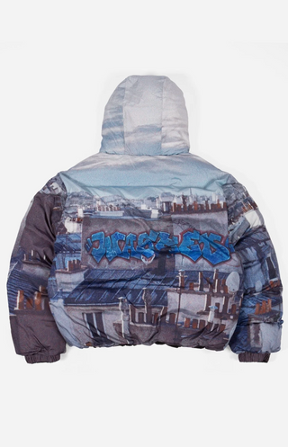 REVERSIBLE ELEVATION PUFFER BLACK/MULTI