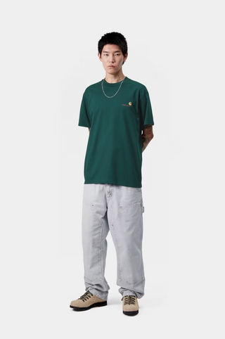 AMERICAN SCRIPT TEE DARK FIR