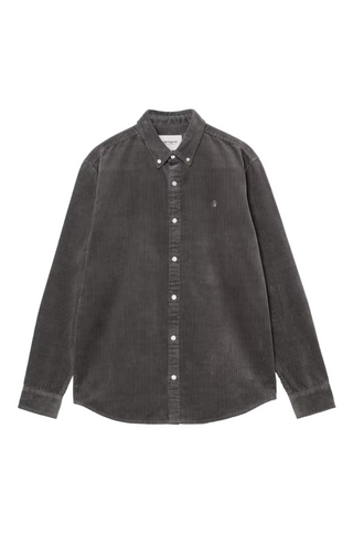 MADISON L/S CORD SHIRT GRAPHITE