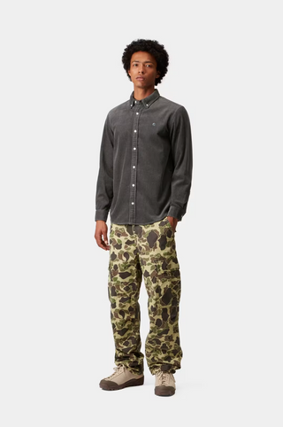 MADISON L/S CORD SHIRT GRAPHITE