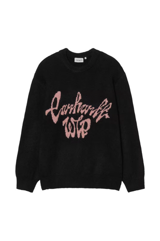 CHEDDA SWEATER BLACK / GLASSY PINK