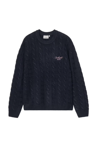 SIGNATURE SWEATER DEEP NIGHT/GLASSY PINK