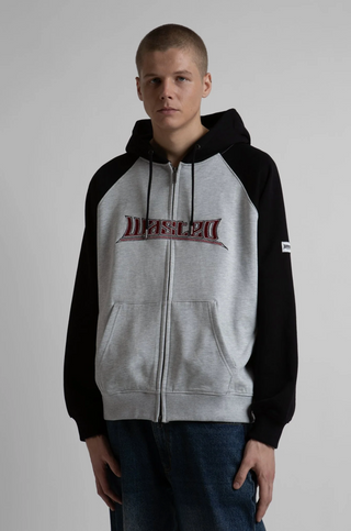 PUSHER BOXY ZIP HOODIE BLACK/ASH GREY