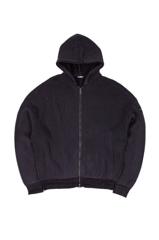 PUSHER KNIT ZIP HOODIE BLACK/CHARCOAL