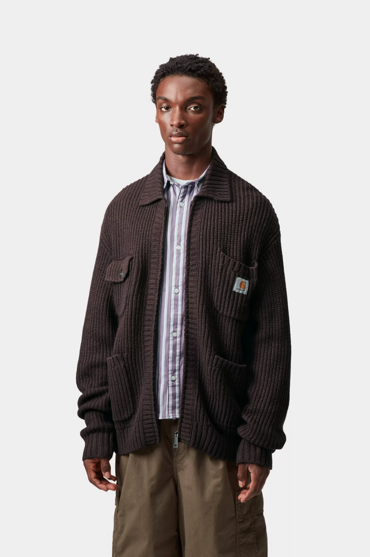 CHORE KNIT JACKET PALISANDER