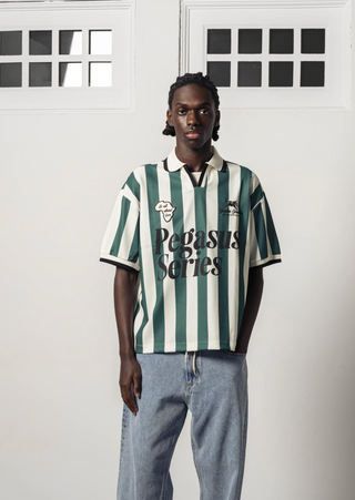 ABOUT LOVE FOOTBALL TEE GREEN/ECRU