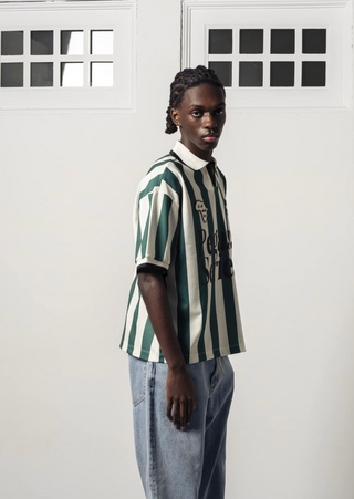 ABOUT LOVE FOOTBALL TEE GREEN/ECRU