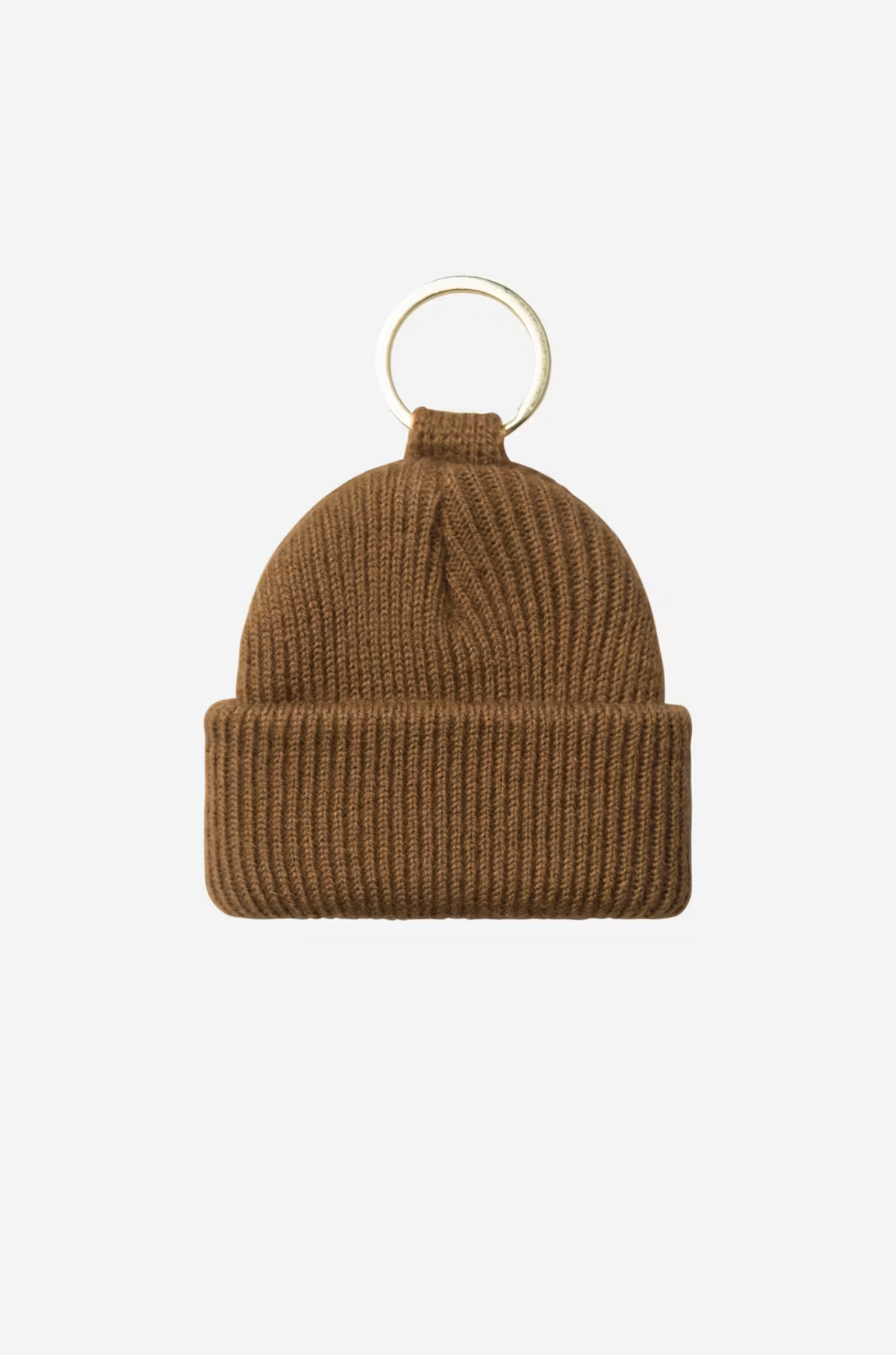 MINI WATCH HAT KEYCHAIN BROWN