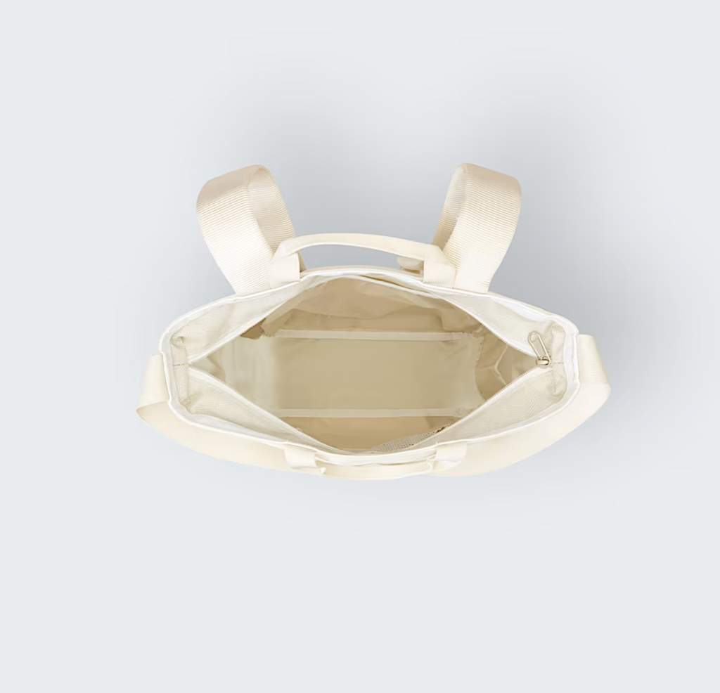 BASE CAMP TOTE BAG WHITE ASH