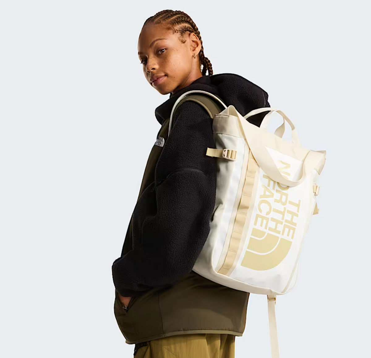 BASE CAMP TOTE BAG WHITE ASH