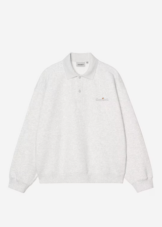 WIP LABEL POLO SWEAT ASH HEATHER