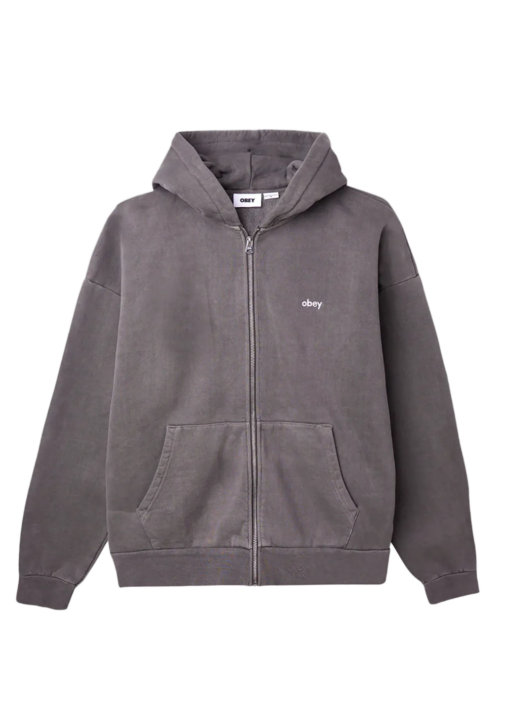 LOWERCASE PIGMENT ZIP HOOD DIGITAL BLACK