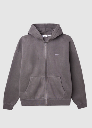 LOWERCASE PIGMENT ZIP HOOD DIGITAL BLACK