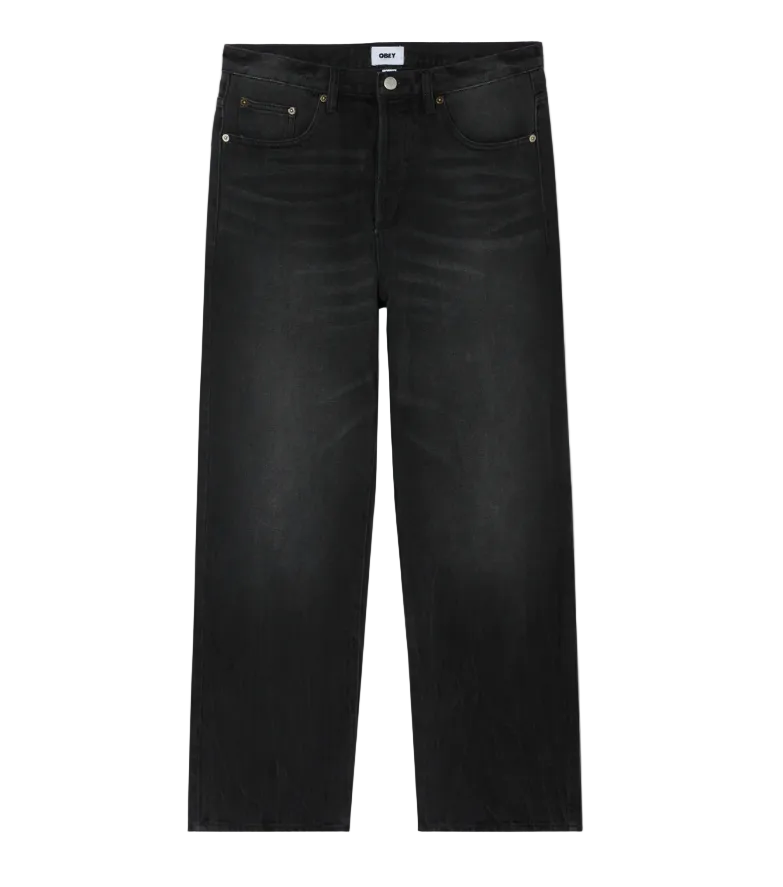 BOXCAR STRAIGHT LEG DENIM HEAVY VINTAGE BLACK