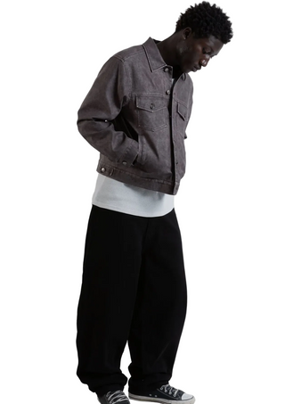 NIFTY TRUCKER JACKET FADED FUDGE BURGUNDY