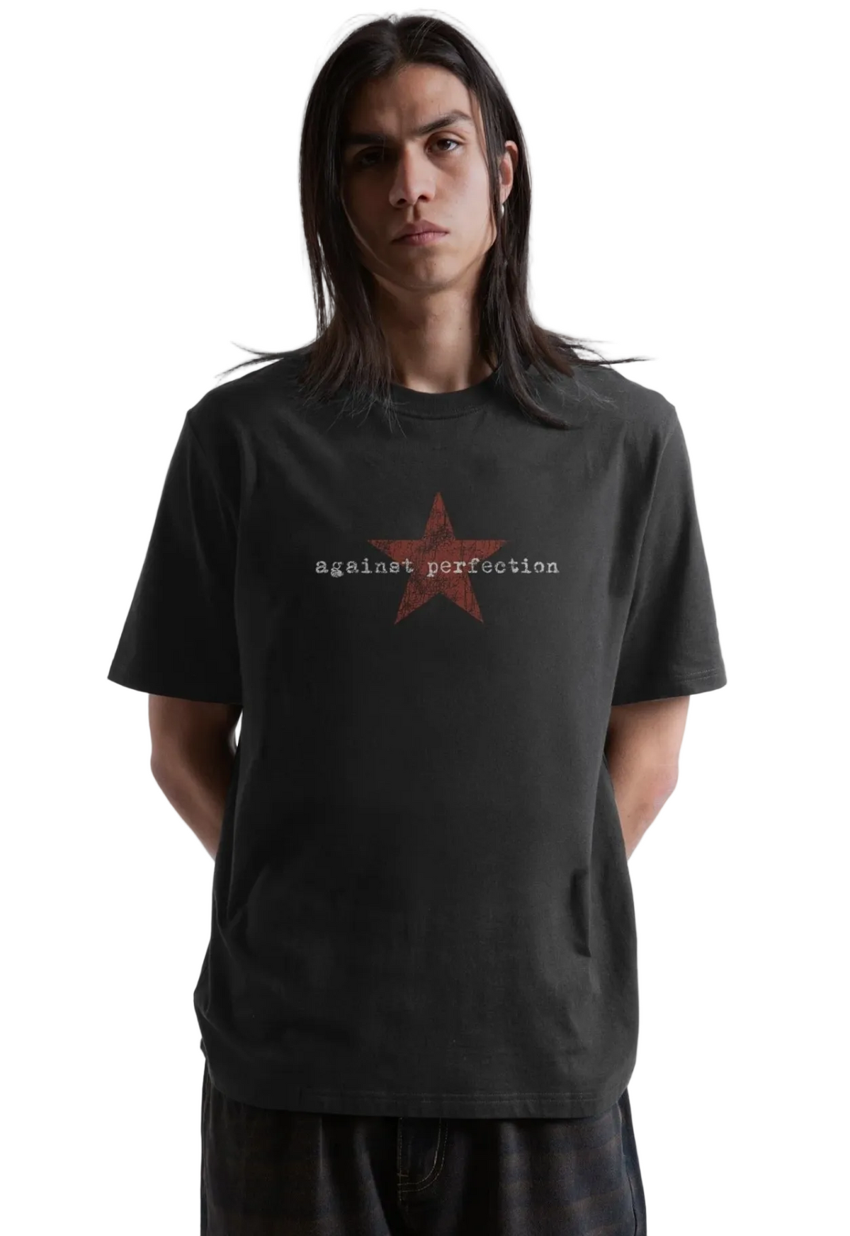 AGAINST PERFECTION TEE OLD BLACK