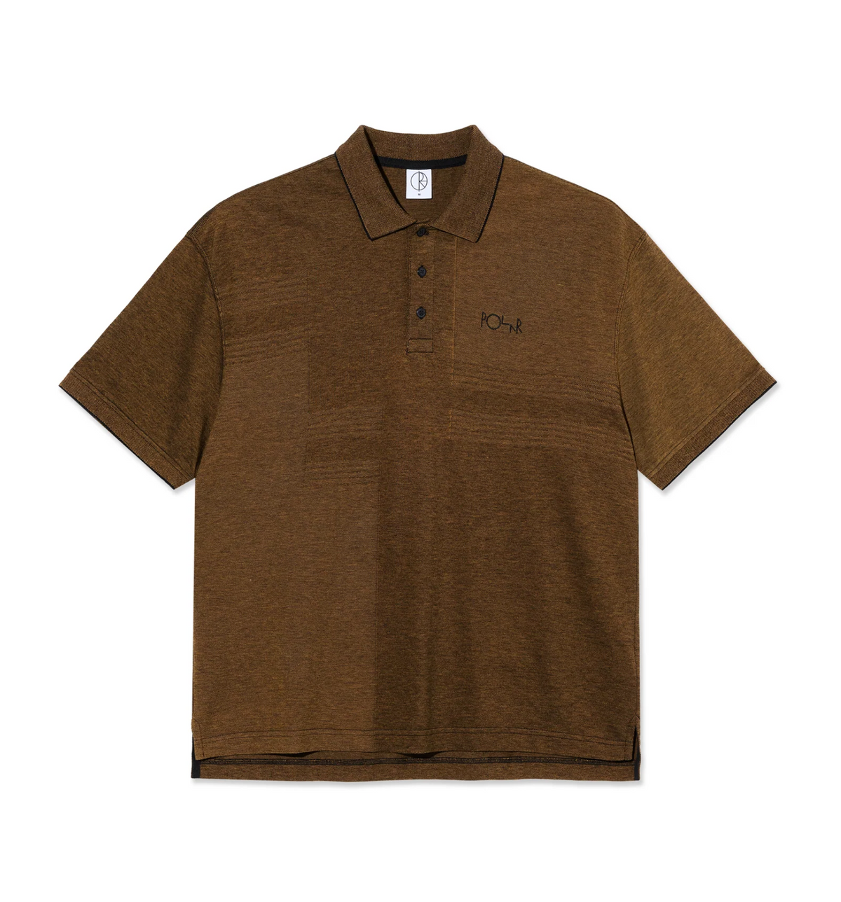 SURF POLO SHIRT PIQUE BLACK/CARAMEL