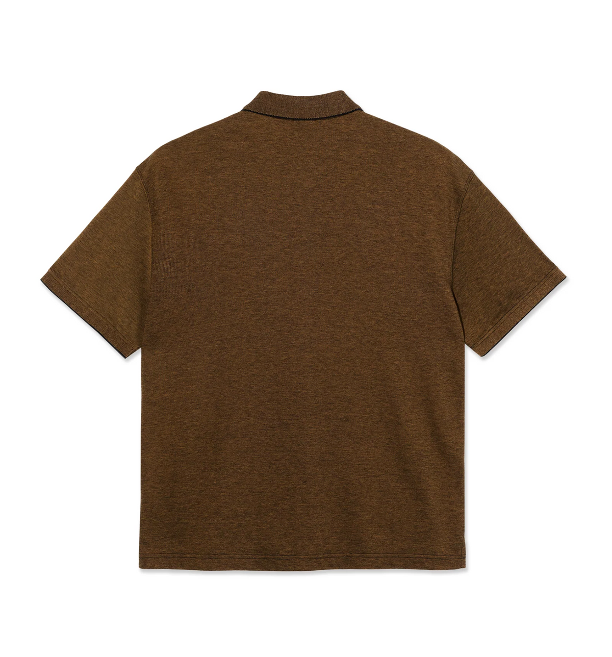 SURF POLO SHIRT PIQUE BLACK/CARAMEL