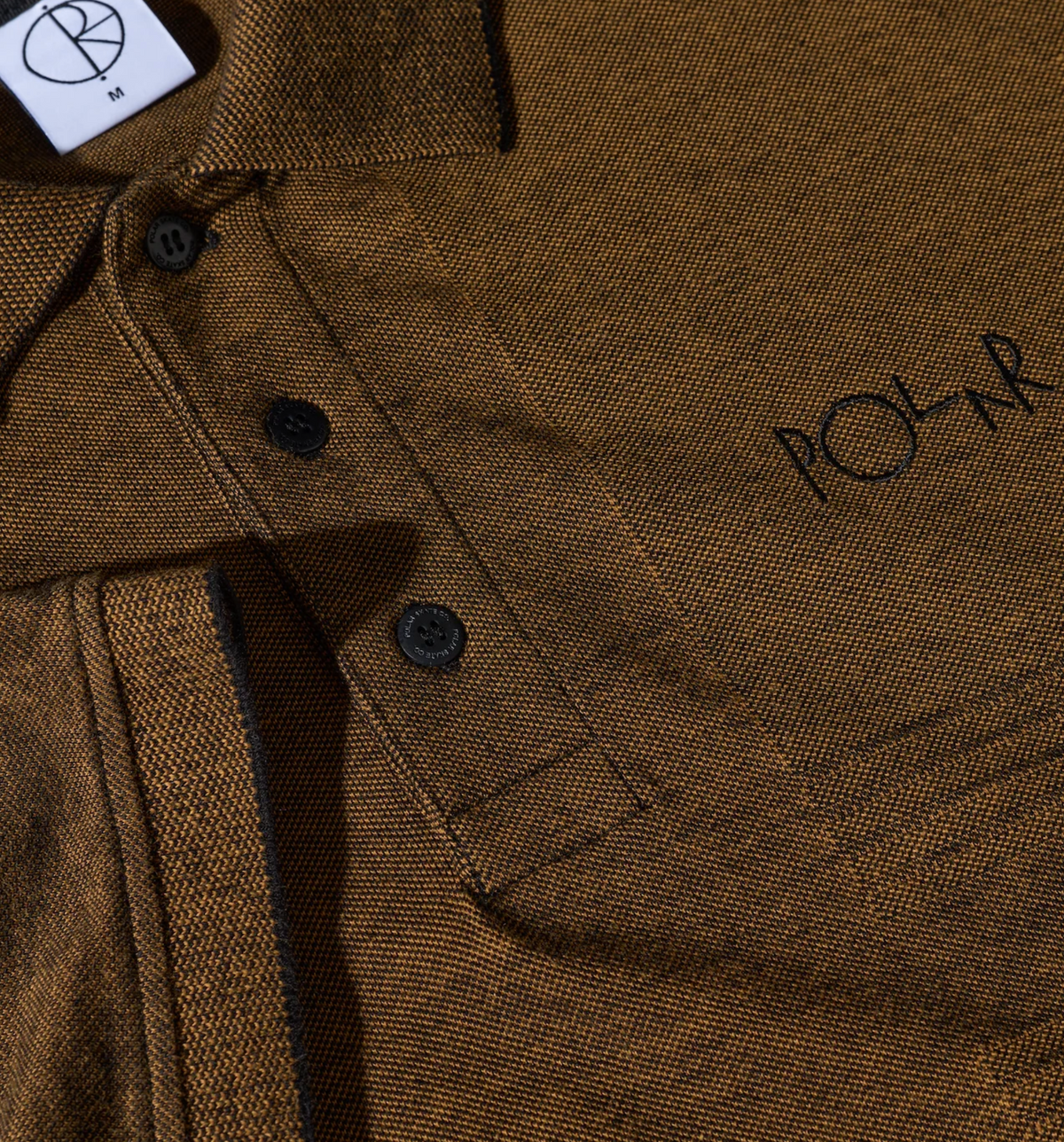 SURF POLO SHIRT PIQUE BLACK/CARAMEL