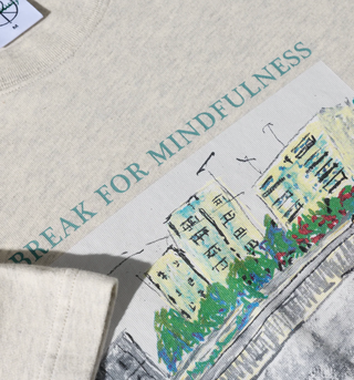 MINDFULNESS TEE IVORY GREY MELANGE